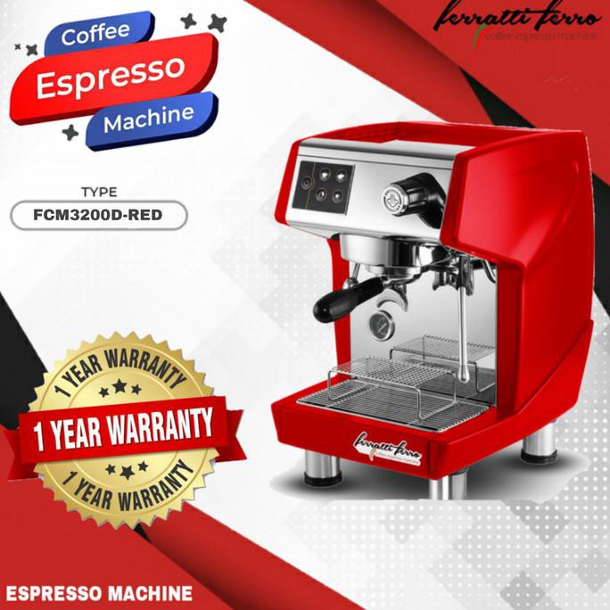 Ferratti Ferro Mesin Pembuat Kopi Espresso Maker Fcm-3200D - Merah Ginazzzz8