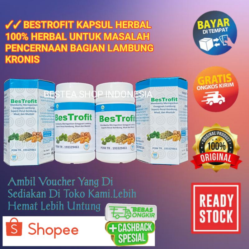 

BESTROFIT KAPSUL✓ HERBAL LAMBUNG✓ isi 60 Kapsul