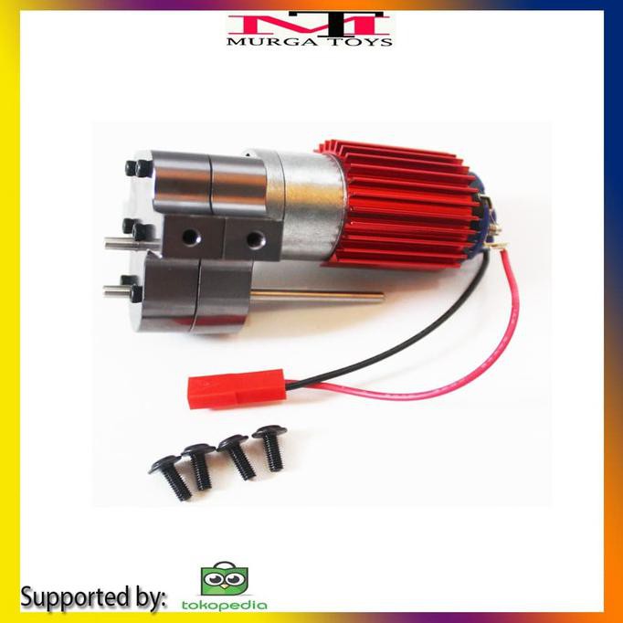 RC GEARBOX METAL DAN MOTOR BRUSHED 370 WPL B1 B14 B16 B24 C14 C24