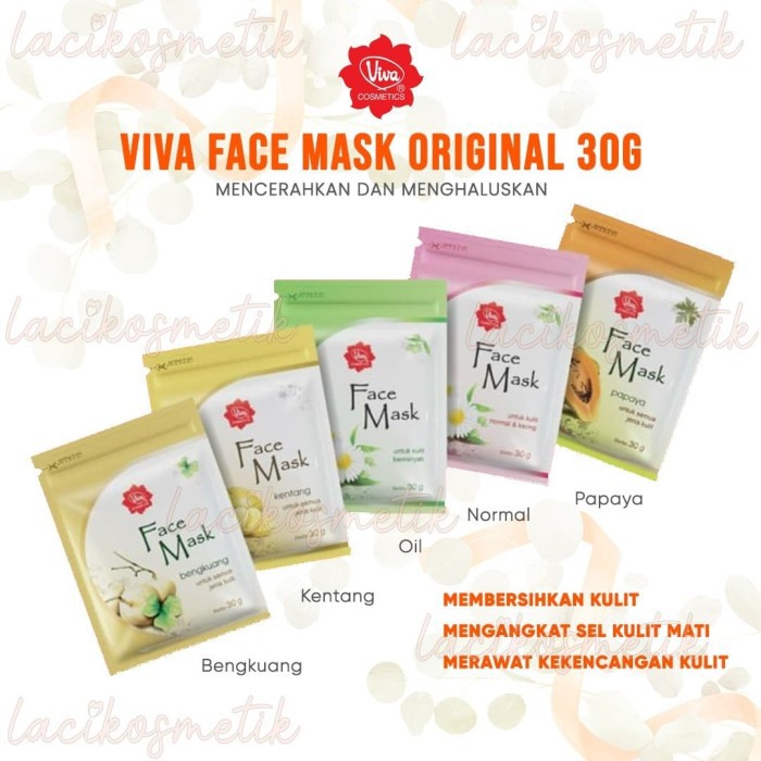 ✨LACIKOSME✨ VIVA FACE MASK 30G - ORIGINAL BY VIVA