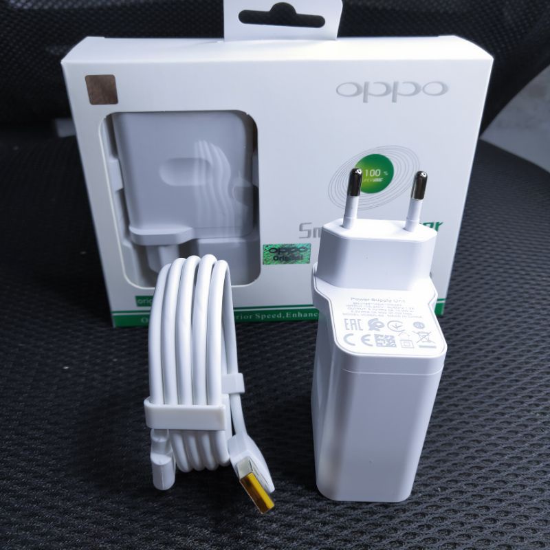 Grosir Charger Oppo Reno 100% Original USB Tipe C Fast Charging Garansi 2 Bulan + Packing