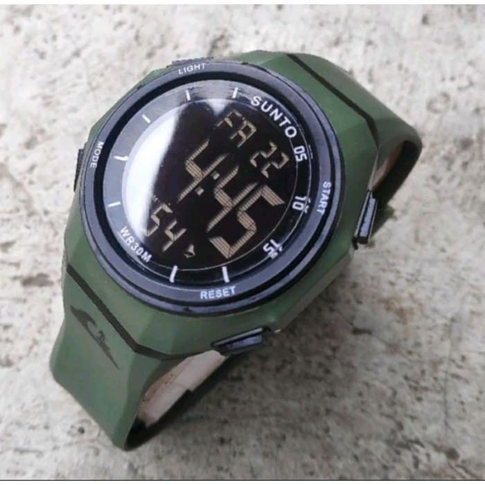 Jam Tangan Pria Digital Strap rubber SNT-333 Anti air