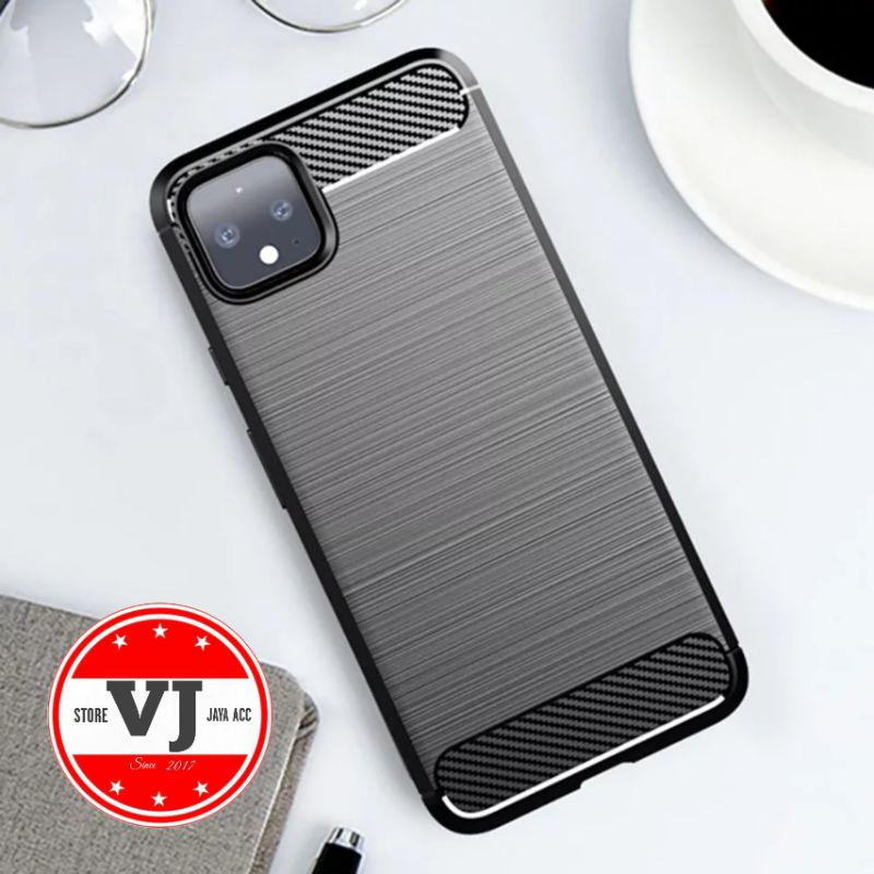 Softcase Carbon Fibre Silikon Google Pixel 4XL Case Cover Casing Pixel 4XL