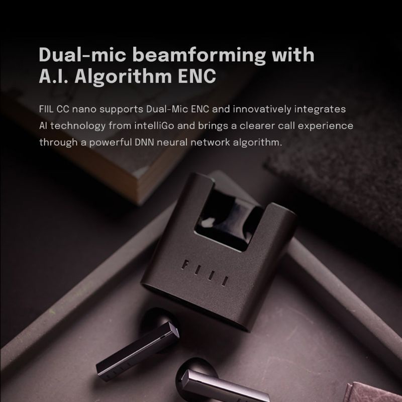 Fiil CC Nano TWS Earphone Earbud Bluetooth 5.2 Dual Mic AI ENC Dual Device Connection