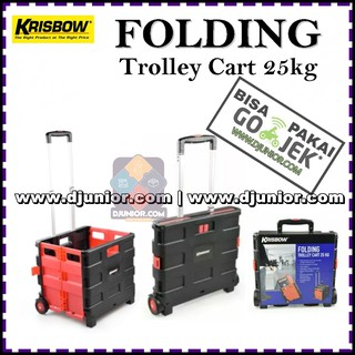 KRISBOW 300 kg troli / trolley / hand truck / dorongan lipat barang