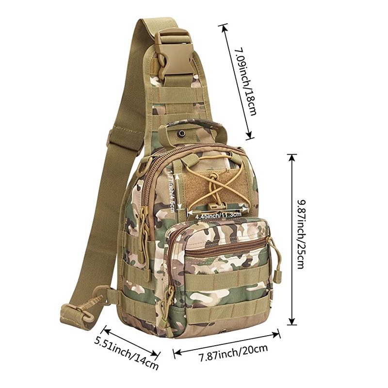 ONLYONE12 Tas Selempang Pria Army Import / Tas Selempang Import / Tas Pria Selempang Dada / Waist Bag Pria / Backpack Tali Satu / Tas Tactical Army / Tas Pria Muat Banyak Barang