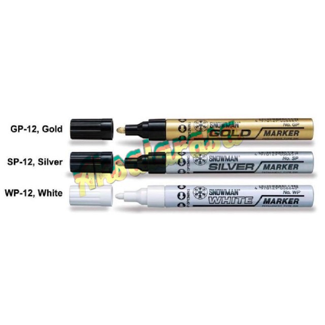 

Snowman Paint Marker - Spidol Permanent (emas,silver,putih)