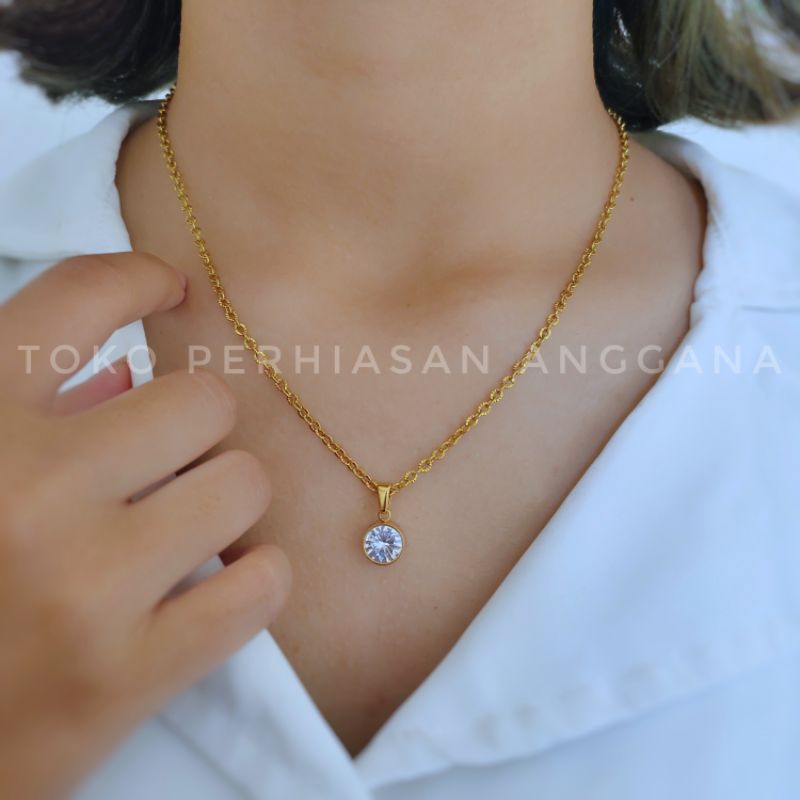 Kalung Nori Kombinasi dan Liontin | Garansi Setahun | Kalung Anti Alergi dan Anti Karat | Kalung Bahan Original Stainless Steel | Kait S Kokot S Kait O Kokot O