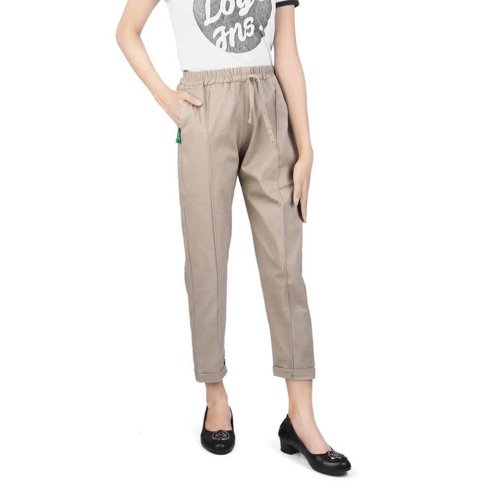 CELANA WANITA BAGGY PANT CHINO Cewek KATUN TWIL STRECTH Celana Panjang Wanita CATTON PANTS FULL KARET BAHAN PREIUM KATUN DAIMOND PEGGY PANT CHINOS