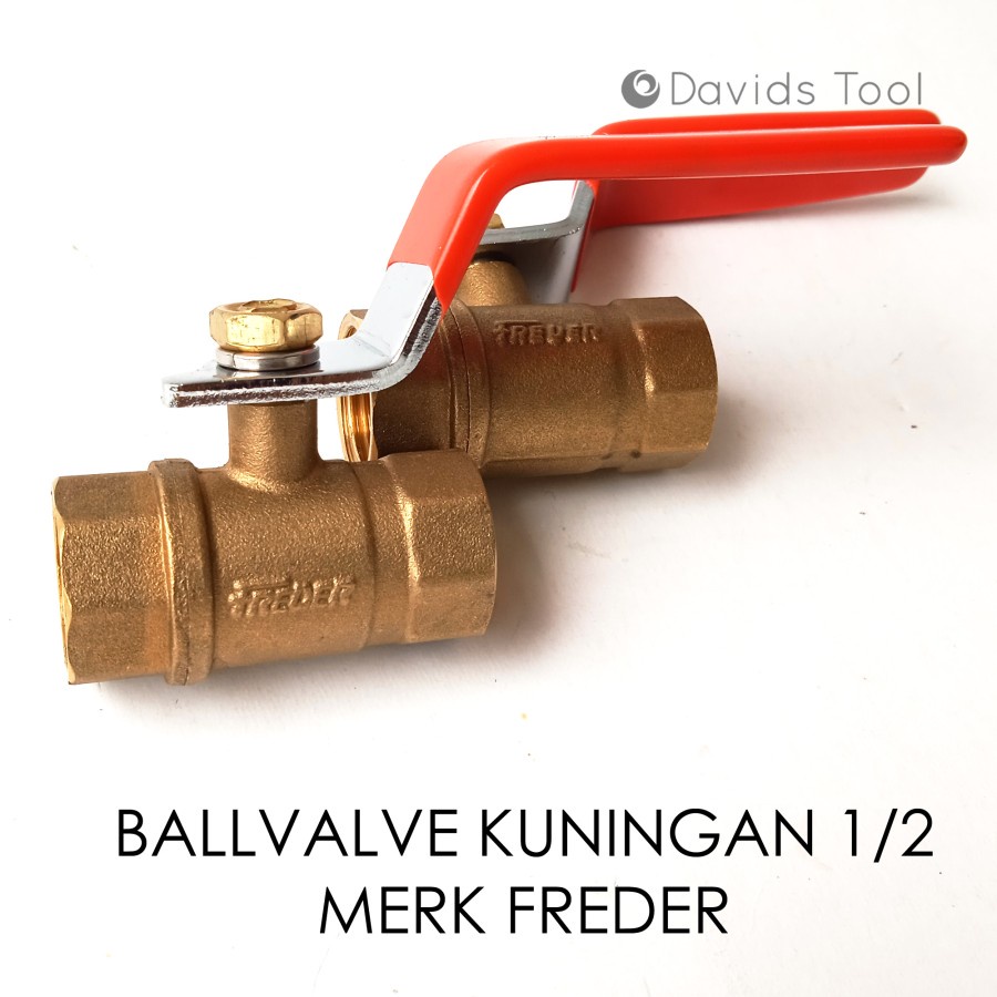 Stop Kran Ball Valve Kuningan 1/2 Inch Tebal Freder