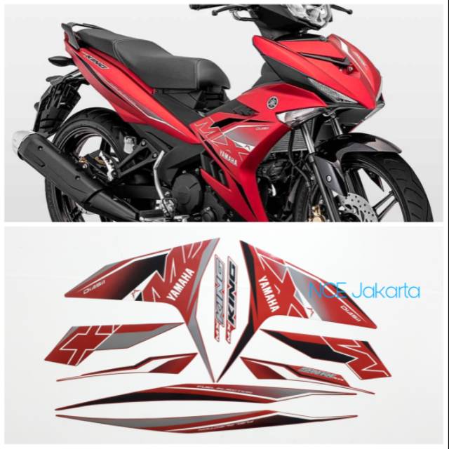 STIKER STRIPING STICKER YAMAHA MX KING 2019 MERAH