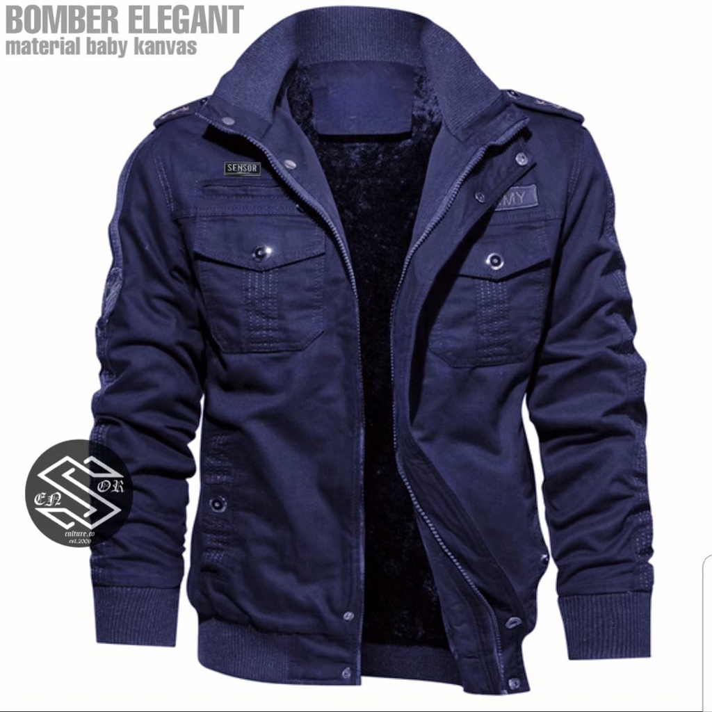 Jaket bomber pria ELEGANT original / jaket pria bahan KATUN IMFORT