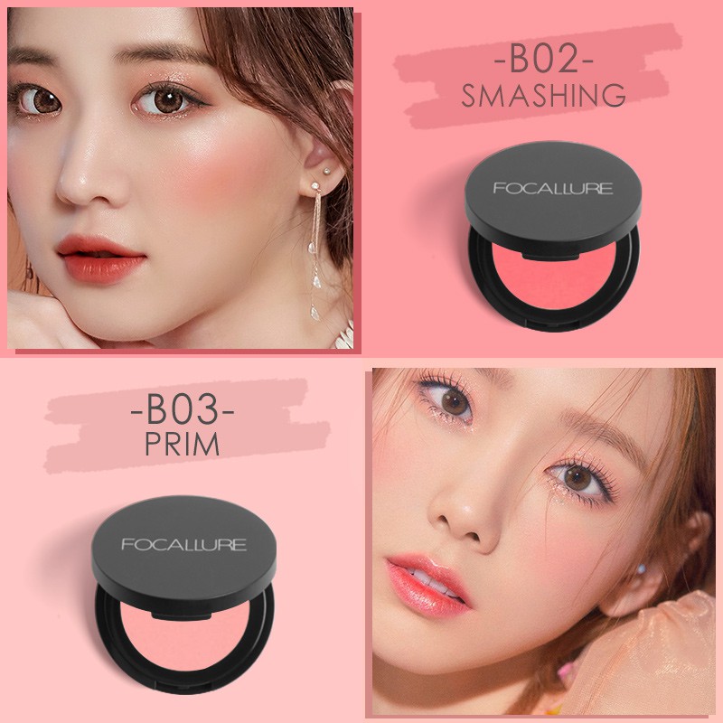 FOCALLURE Natural Pressed Blush on Sweet Face Cheek Make Up Powder-Blushed