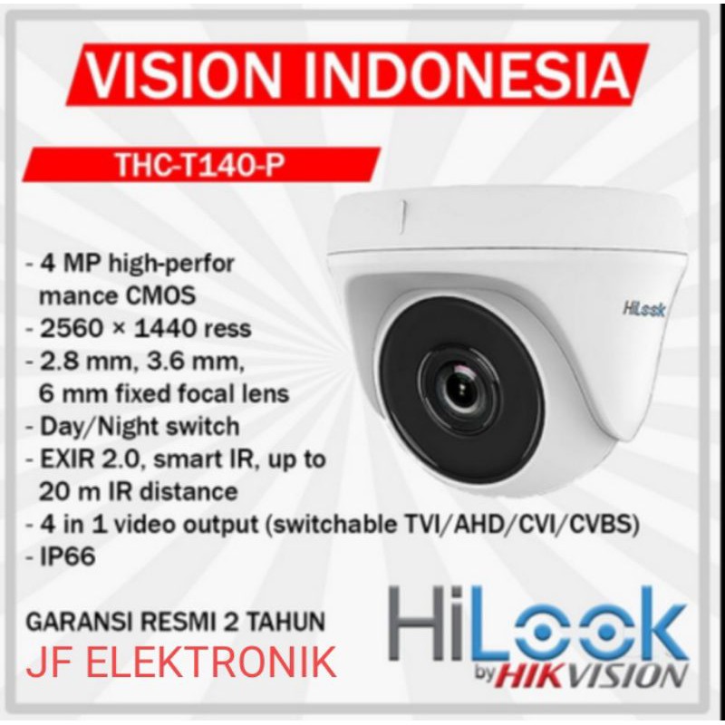 CCTV HILOOK THC-T140-P 4MP 4in1