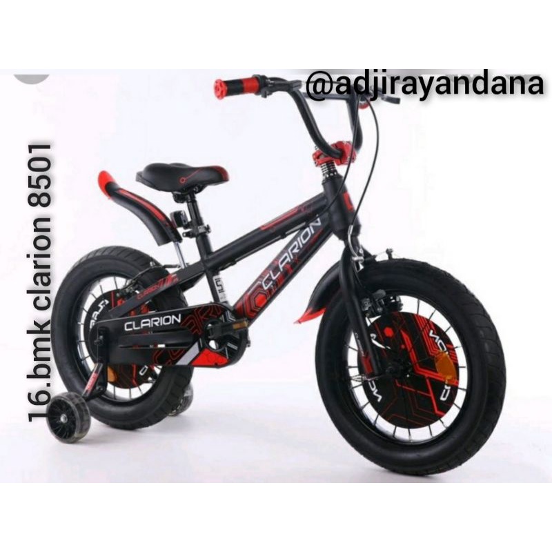 SEPEDA ANAK BMX 16 INCH CLARION CL 8501& 16.8625.3.8 SUPERMAN 3.0 CLARION 8501 - Black Red