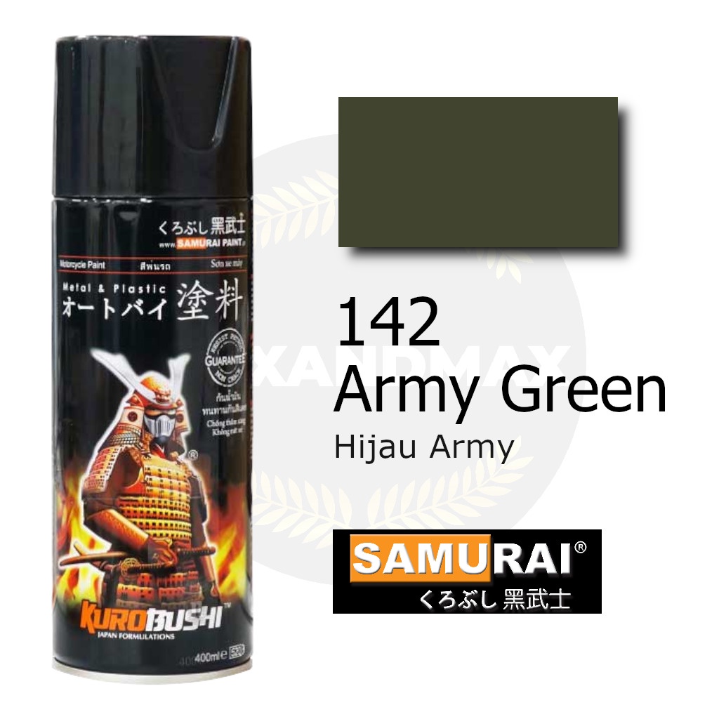 Samurai Paint Army Green 142 Hijau Tentara 400 ml - Cat Semprot