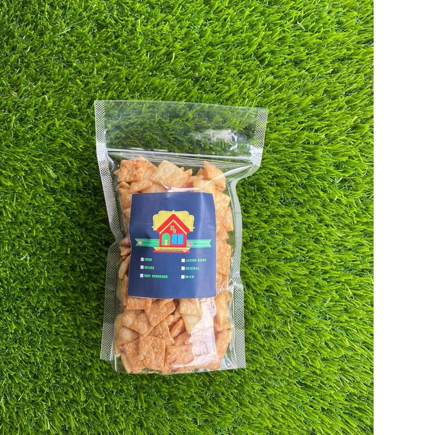 

U7Y❄ Rumah Snack Keripik Kebab pouch besar pedas manis/balado/jagung bakar/sapi panggang/original/asin Pasti Ada