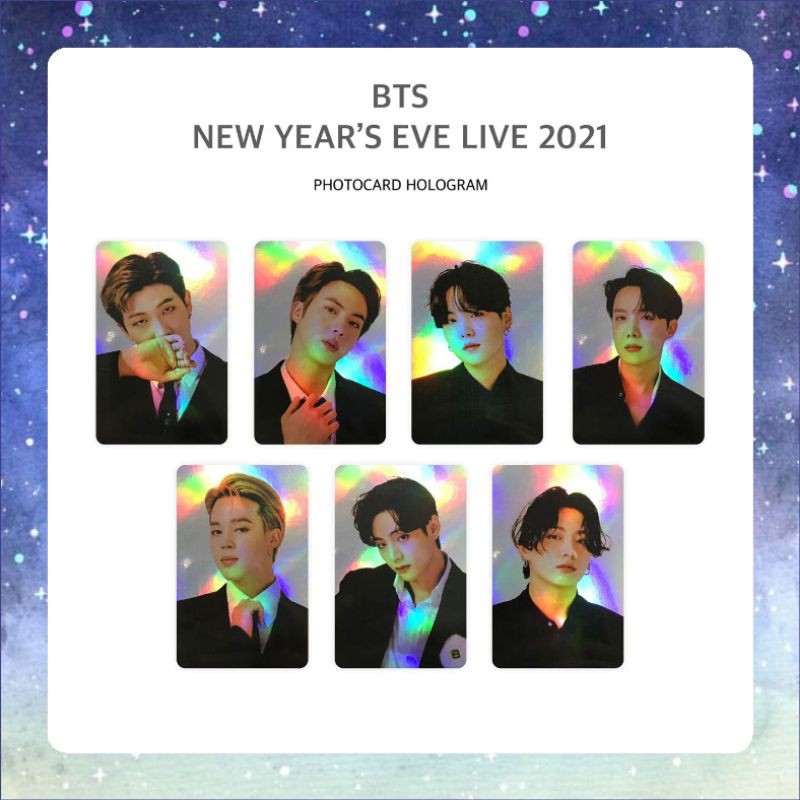 Photocard Hologram BTS New Years Eve 2021