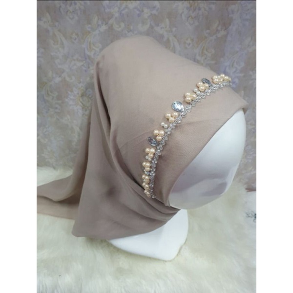 Hijab segi empat payet mutiara/segi empat mutiara/bella bando/segi empat bella square/segi empat pay