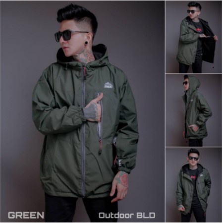 jaket parasut / jaket wanita / outwear wanita /jaket waterproof / jaket gunung / jaket outdoor terbaru-BLD 1 GREEN