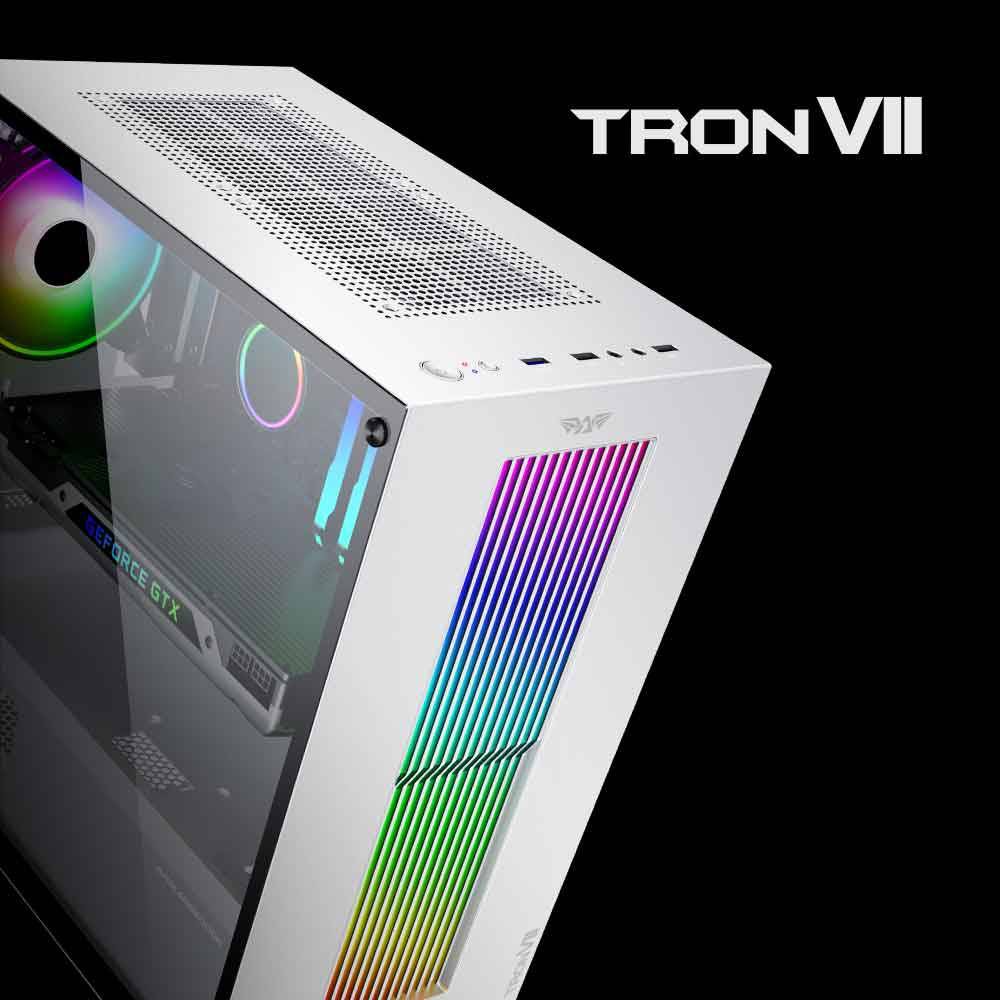 Armaggeddon Tron VII White Micro ATX Casing PC