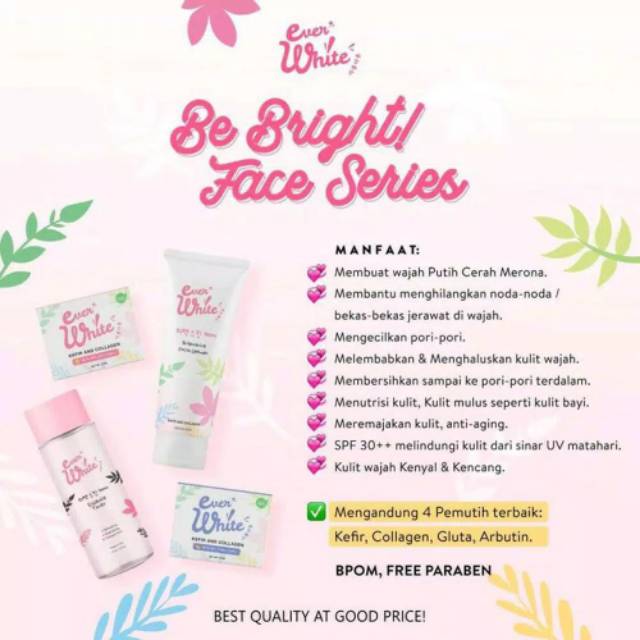 [NEW PACKAGING] EVERWHITE Be Bright! Face Series Set