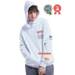 Jaket nasa sweater  hoodie  nasa h  m  original cotton fleece 