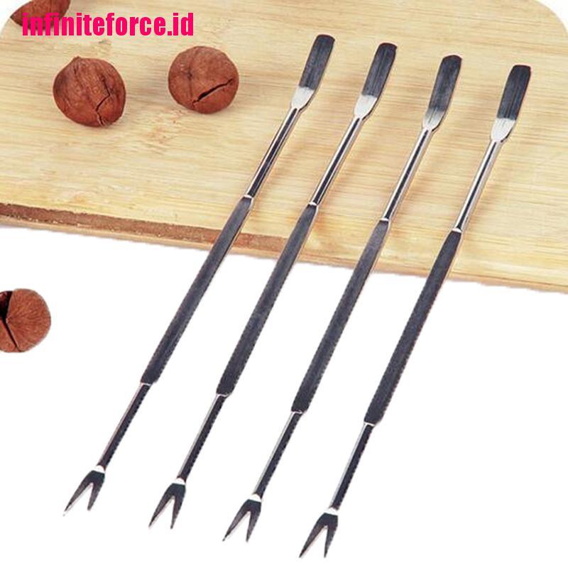 4pcs Stainless Steel Lobster Crab Needle Walnut Needle Fruit Fork Seafood Tools