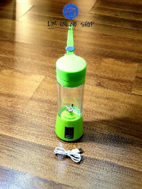 Juicer MINI Blander Portable Recharger 6 Mata Pisau FREE BUBBLE WRAP Juice Buah Praktis High Quality