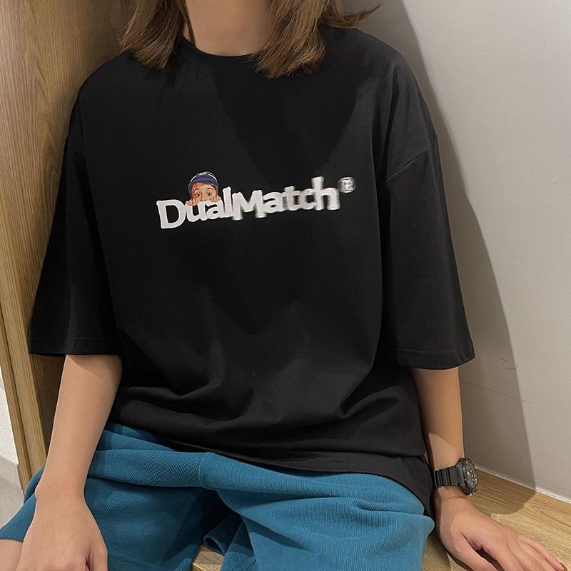 THISTLE - Oversize Tee Tshirt Wanita Model Longgar Motif Dual Match