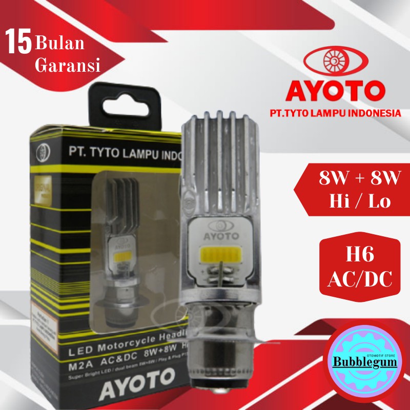  ORIGINAL AYOTO Lampu  Led  Motor Tyto  M2A H6 putih 