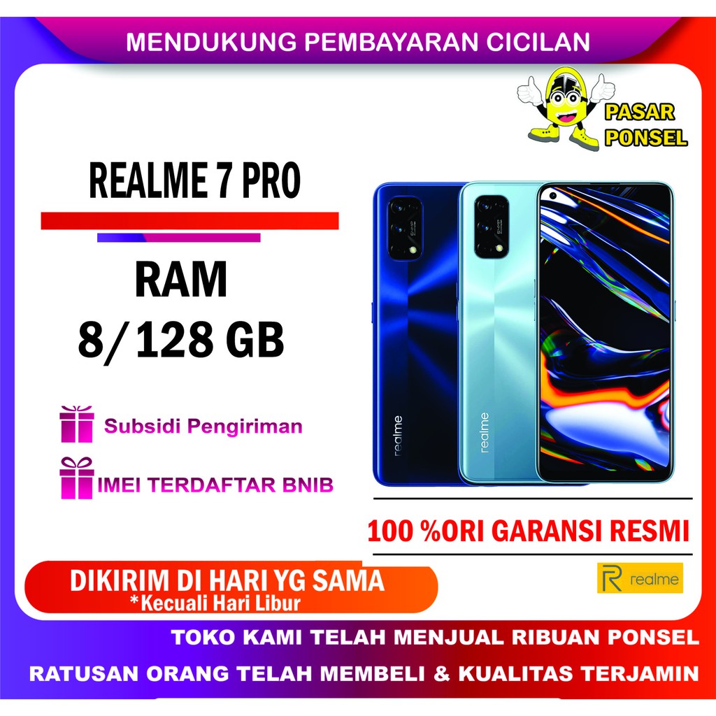 REALME 7 PRO RAM 8/128GB GARANSI RESMI REALME INDONESIA TERMURAH