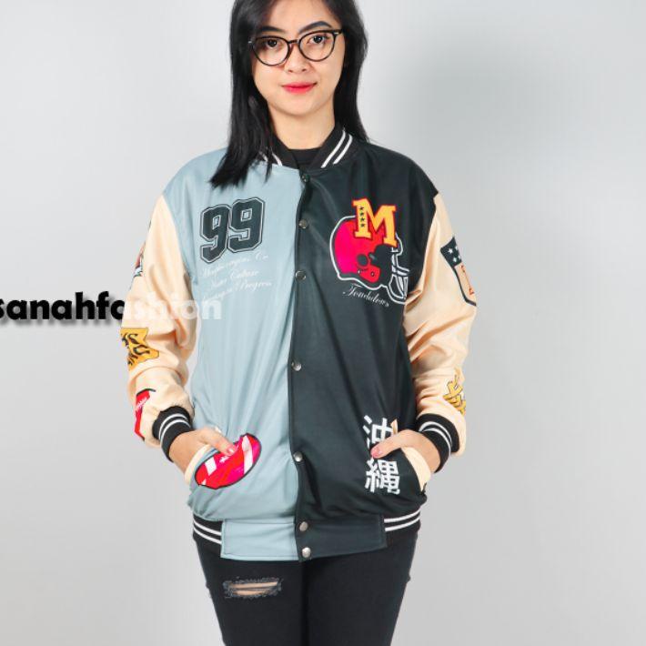 「Hyper Mall WW9」 jaket varsity/jaket varsity pria wanita/jaket baseball varsity/varsity jacket .!