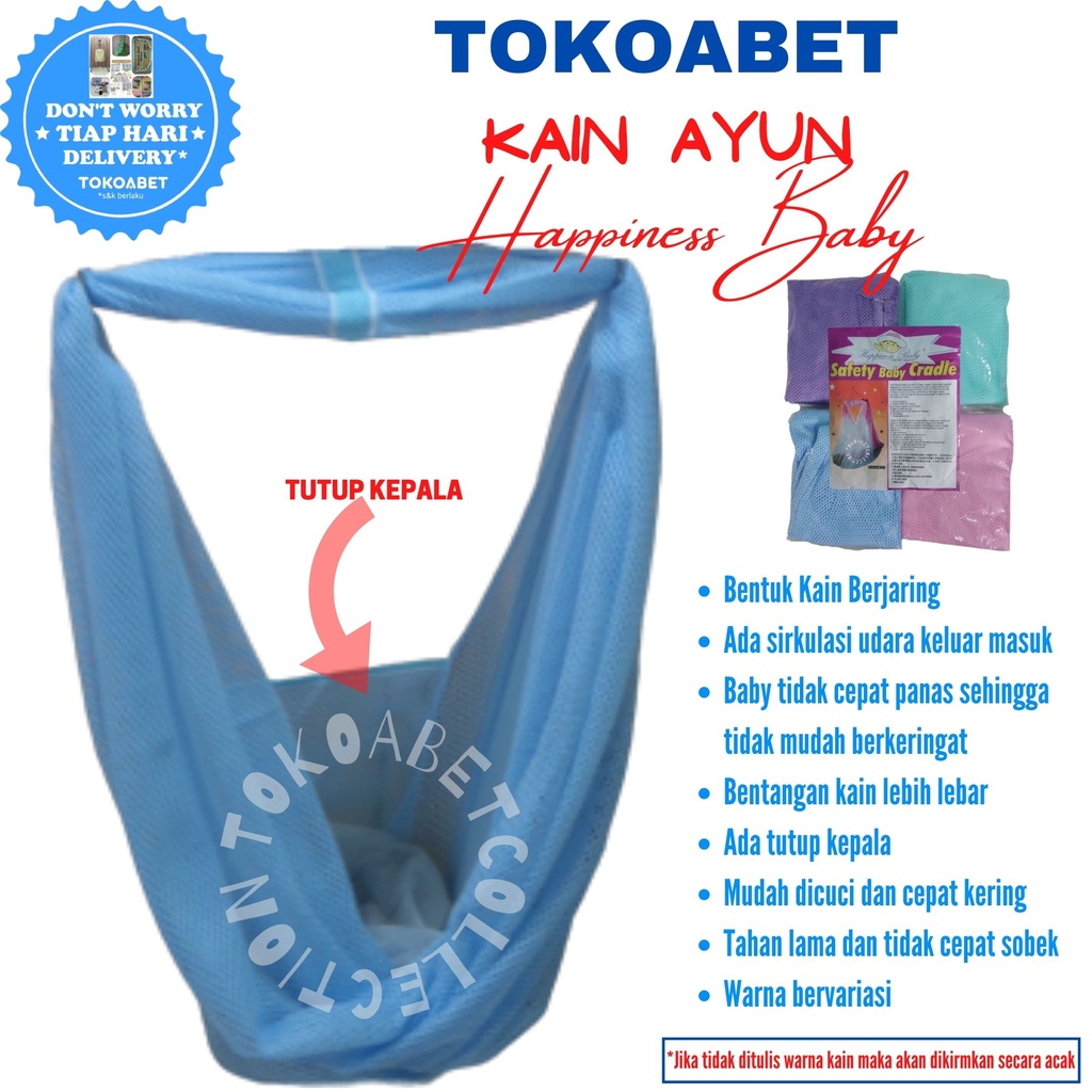 Kain Ayunan Bayi Merk POLAR Type Basic ukuran L Warna Warni #tokoabet