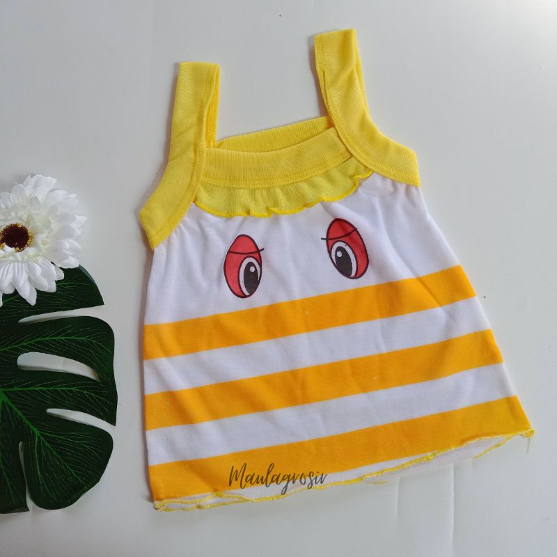 Lusinan 12 PCS Singlet Anak Perempuan Motif Mata