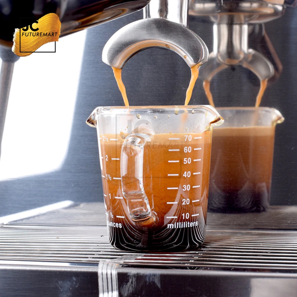 ESPRESSO SHOT GLASS HANDLE 70ml | GELAS UKUR KOPI - SLOKI Tahan Panas