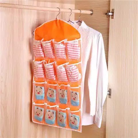 ~ PIYOSHI08 ~ Storage Gantung 16 Saku Hanging Pouch Organizer 16 Sekat Serbaguna Murah PR37