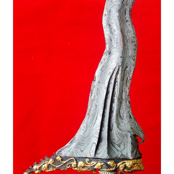 Keris Sengkelat Luk 13 Mataram Sultan Agung Kinatah Emas Asli