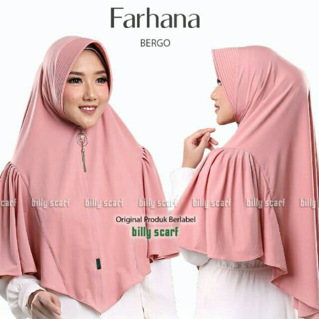 JILBAB FARHANA BERGO ORI BILLY SCARF