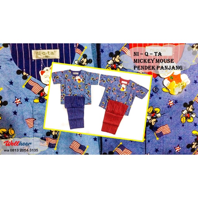Piyama Niqta Mickey Mouse 2-5 tahun