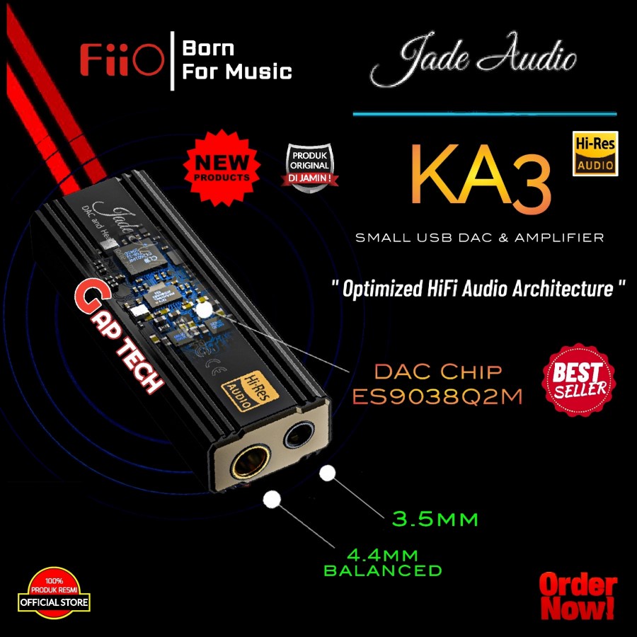Fiio KA3 / KA 3 Portable Hi-Res USB DAC Amplifier Original
