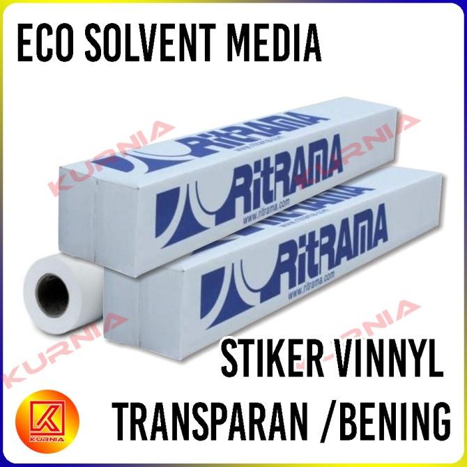 

Stiker Vinyl Ritrama Transparan / Vinnyl Eco Solvent / Bening L = 105 Terbaru
