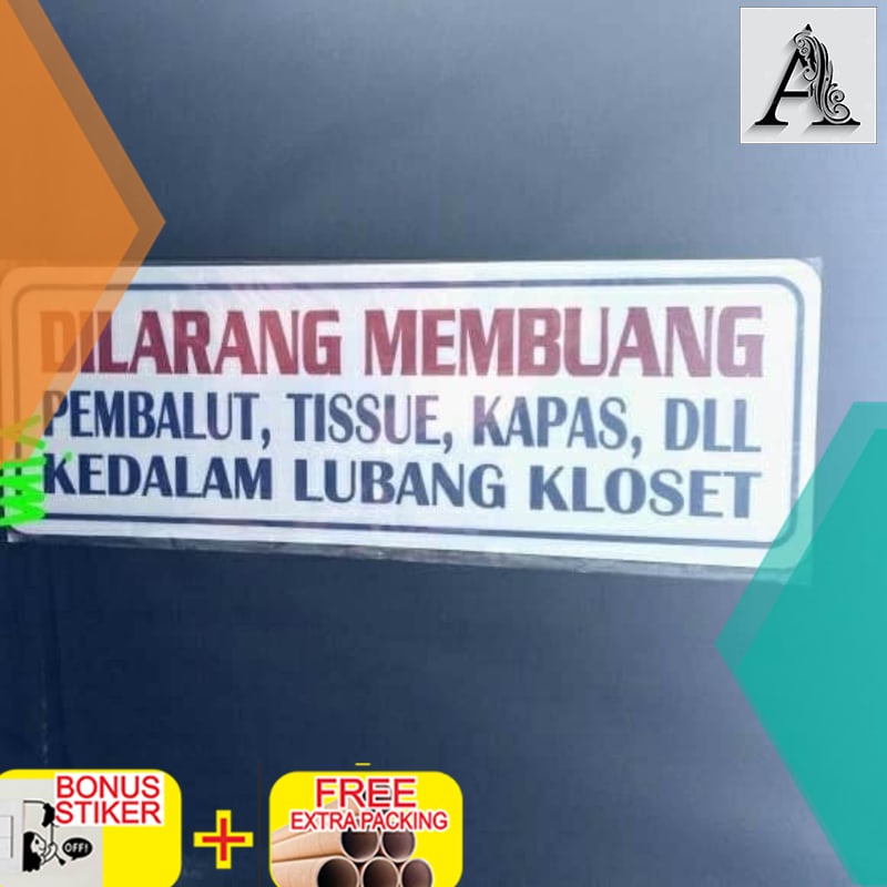 

Promo plat acrylic dilarang membuang pembut dll sing label akrilik
