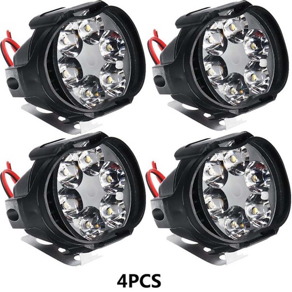 Lanfy Lampu Sepeda Motor Headlight Scooters 1500LM LED Super Terang 6LED Fog Lamp Motor