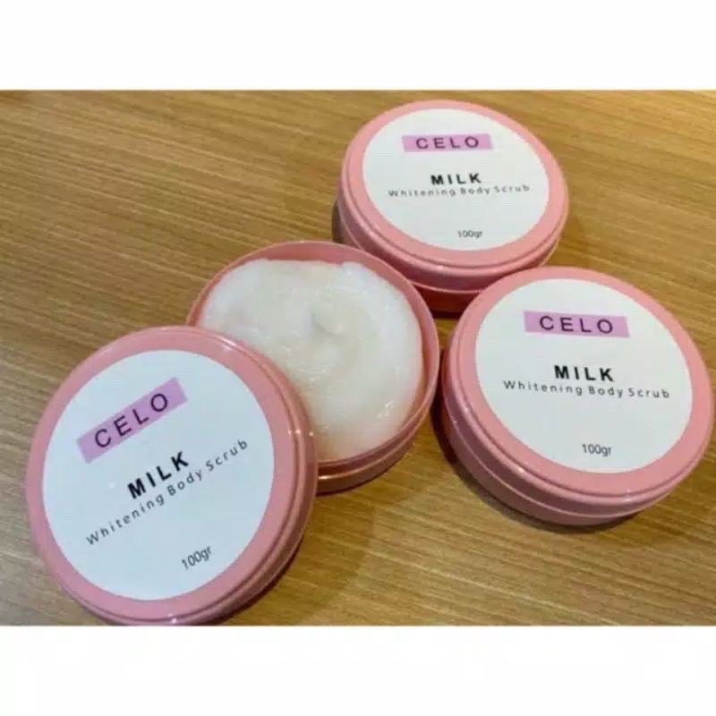 (Diskon 15 RIBU ! ) Celo Milk Whitening Body Scrub