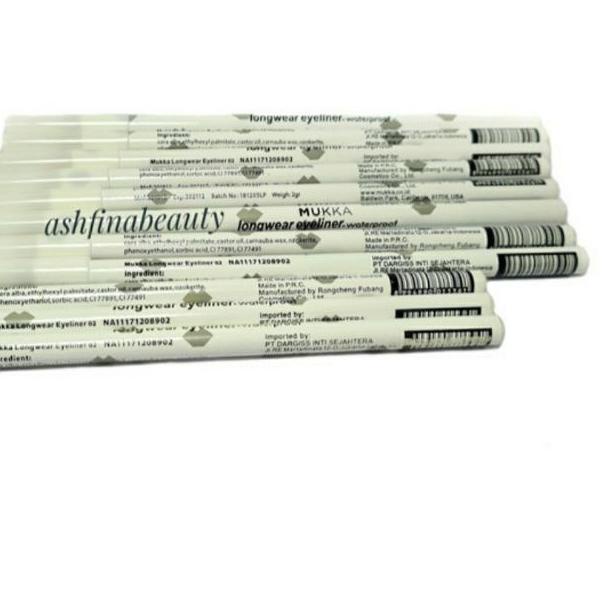 ➽ EYELINER PENCIL MUKKA PUTIH BPOM LUSINAN ♕