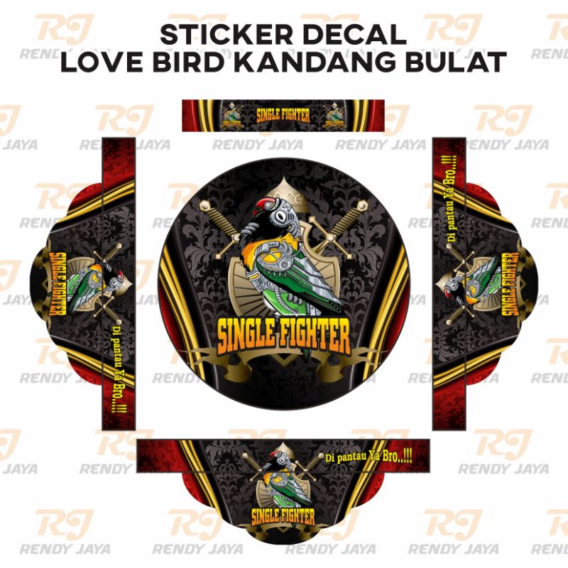 sticker LB decal Terpavorit single fighter
