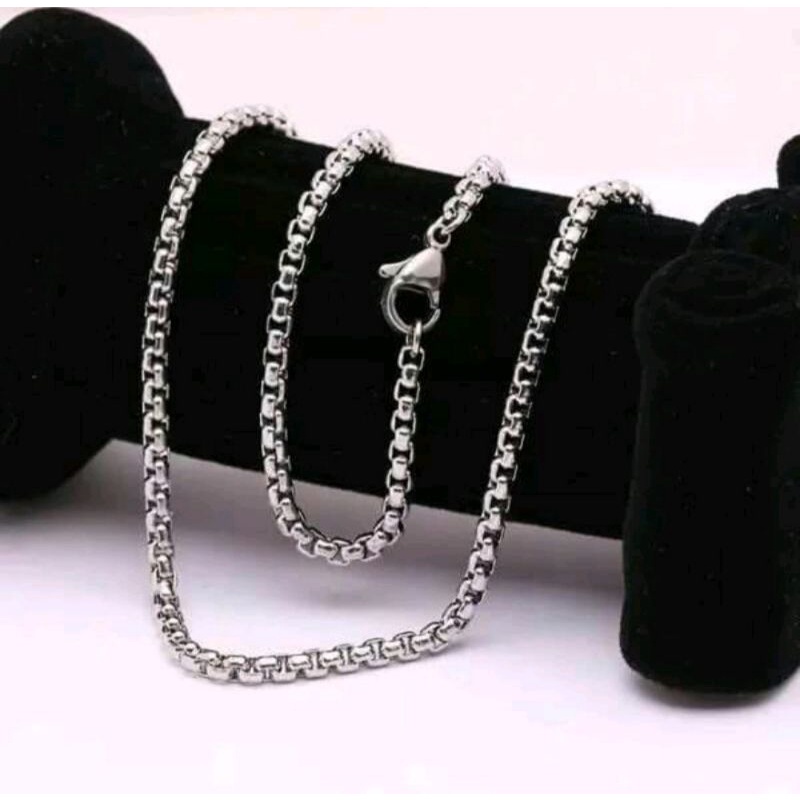 Kalung Titanium Rolo Pria Wanita /Terlaris
