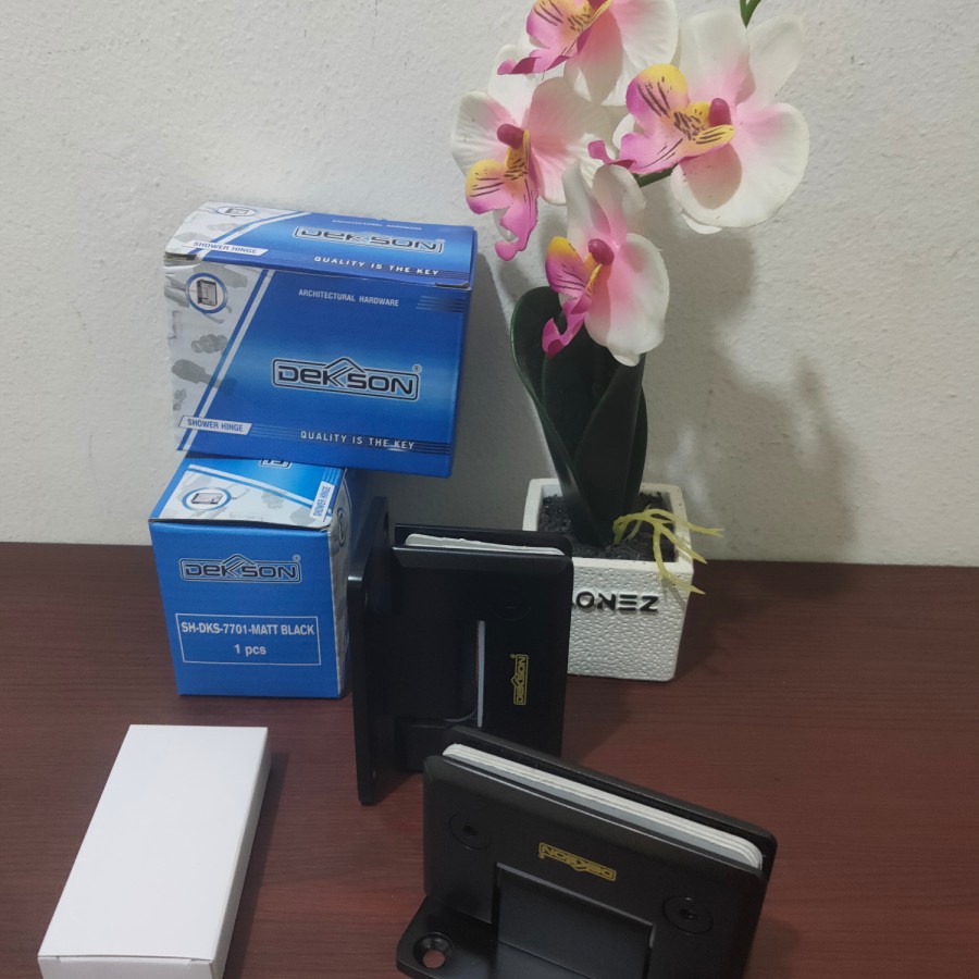 Engsel Shower Hinges Dekkson 7701 GLASS TO WALL Matt Black