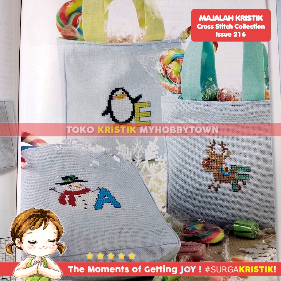 Buku Majalah Sulam Kristik Strimin Cross Stitch Collection Issue 216